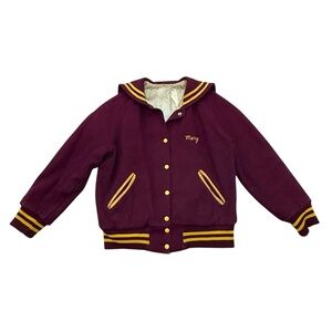 Vintage 1970s USC Trojans Wool Varsity Jacket Maroon Gold California